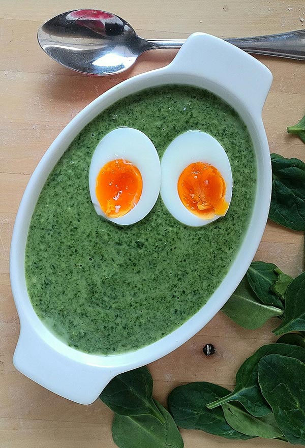 spenót krémleves recept